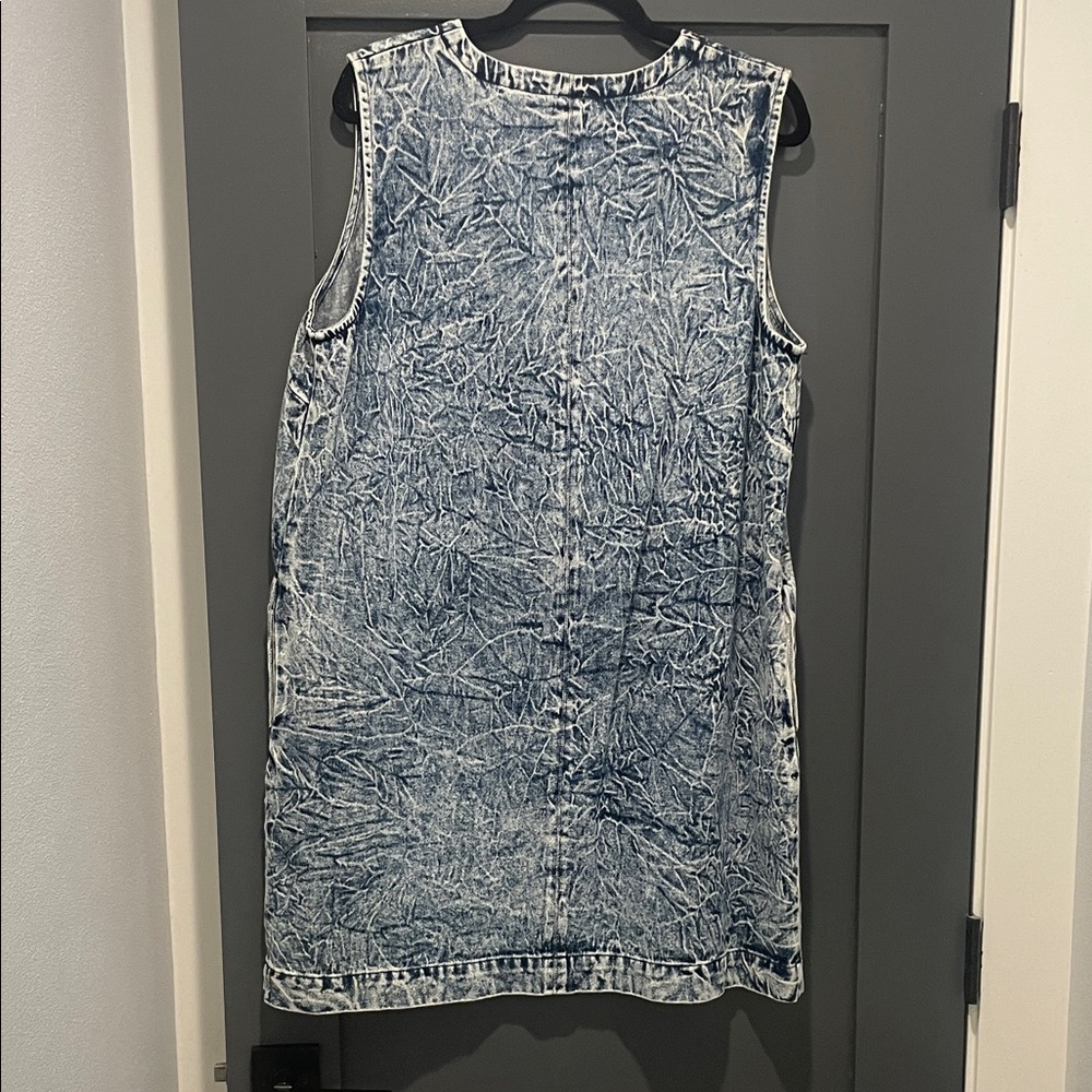 Who What Wear Indigo Textured Jean Dress - Picture 3 of 6